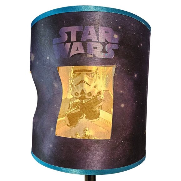 Disney Star Wars Darth Vader Yoda Storm Troopers Double Shade Die Cut Table Lamp - Picture 4 of 13